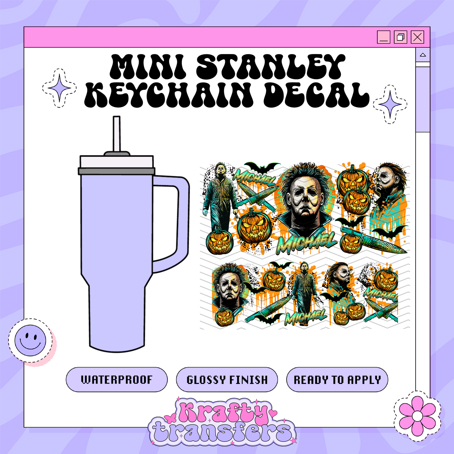 Spooky Michael - Mini Stanley Keychain Decal