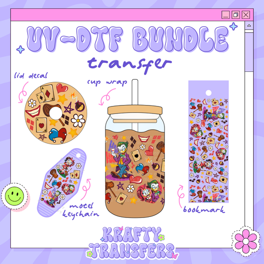 Ducks Joker & Harley Spooky - UV-DTF Transfer Bundle