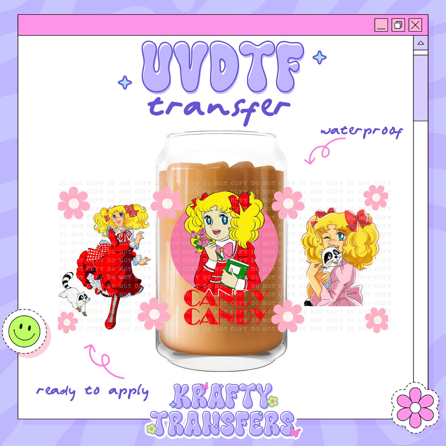 Kawaii Candy Candy - 16oz Glass Wrap