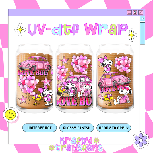 Love Bug Snoop Vday - 16 oz Glass Wrap