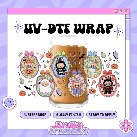 Spooky Labubu Frames - 16oz Glass Wrap