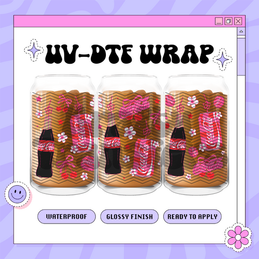 Coca Cola Girly - 16oz Glass Wrap