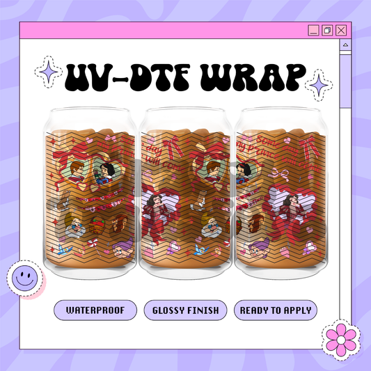 Snow & Lover Love Dis - 16oz Glass Wrap