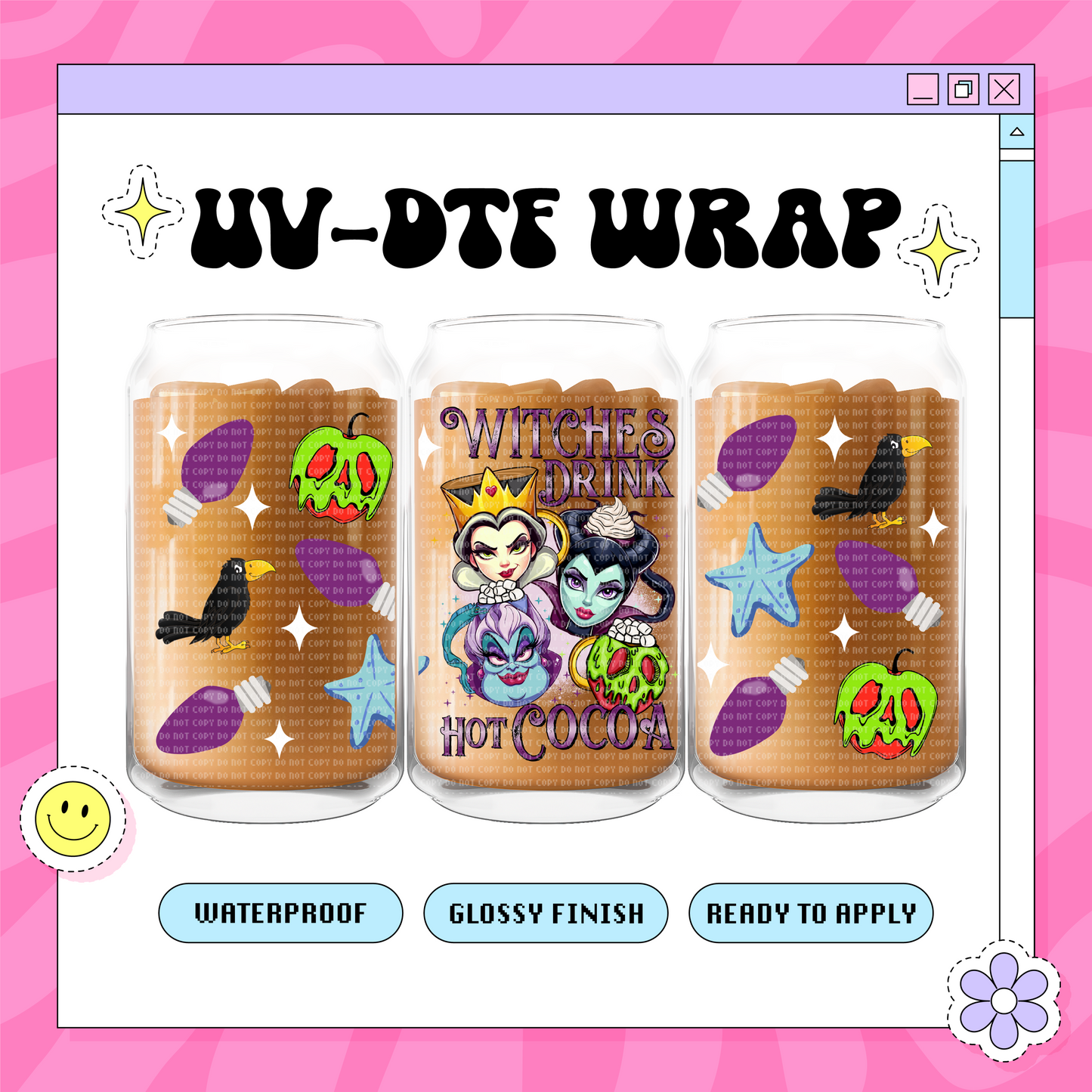 Villians Cocoa - 16 oz Glass Wrap