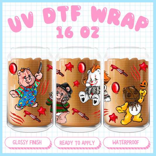 Horror Bears 2
 - 16 oz UV DTF WRAP