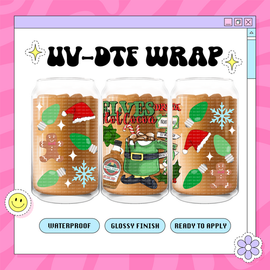 Elf Cocoa - 16 oz Glass Wrap