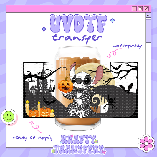 Dis Spooky Alien NBC - 16oz Glass Wrap