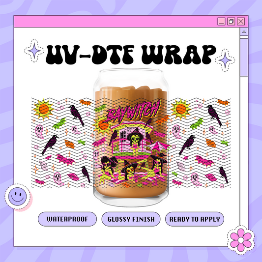 Spooky Witch + Summerween - 16oz Glass Wrap