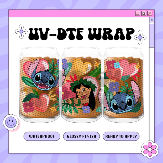 Lilo & Alien Dis Spring - 16oz Glass Wrap