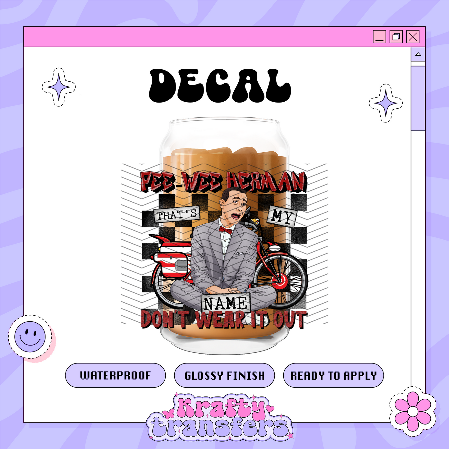 PeeWee - UVDTF Decal