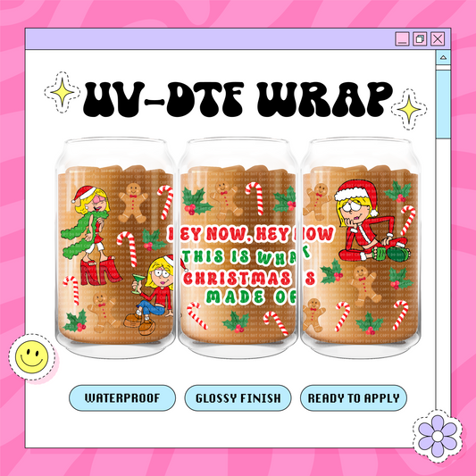 Hey Now Hey Now! Xmas - 16 oz Glass Wrap