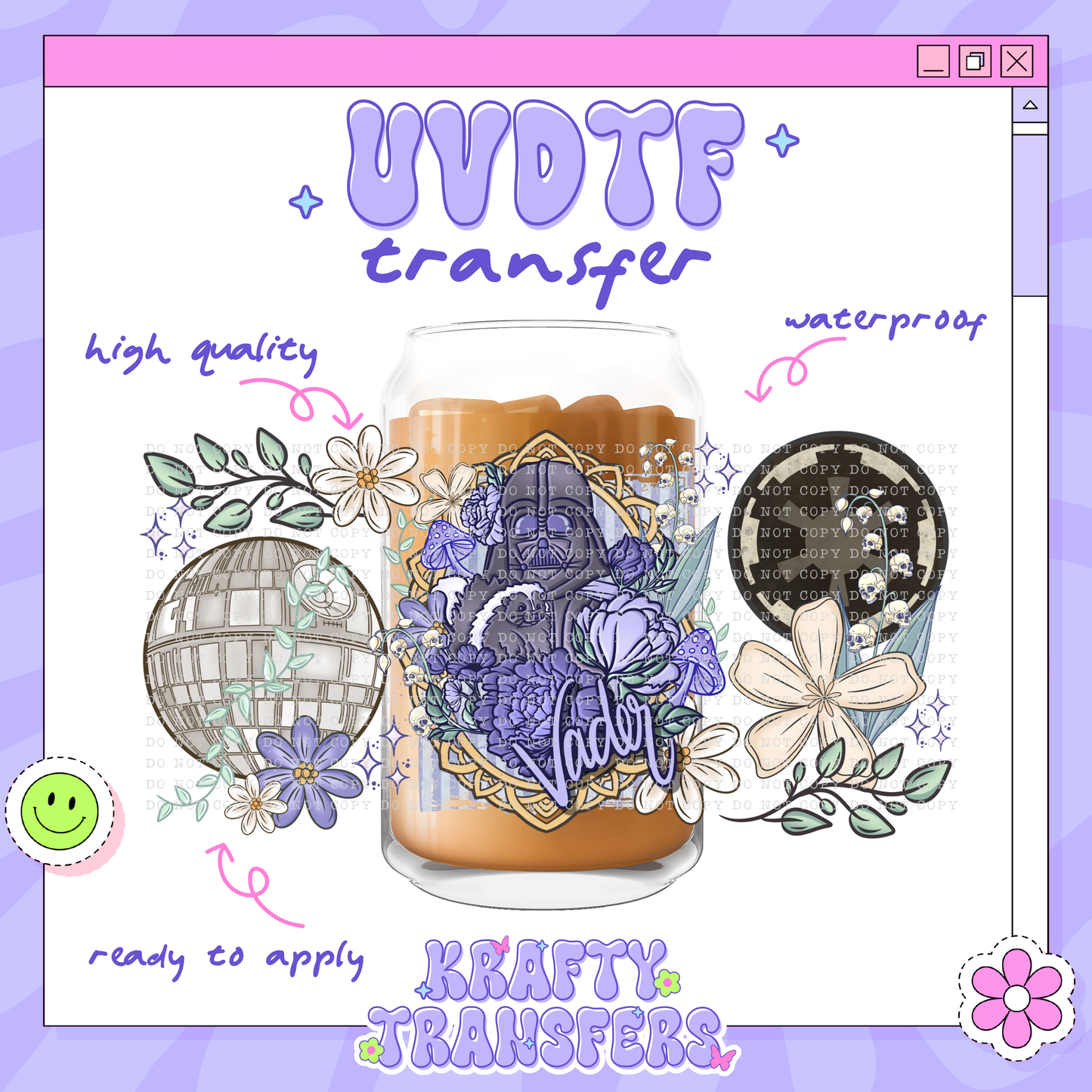 Vade Flowers | #5 | 16oz UVDTF Wrap