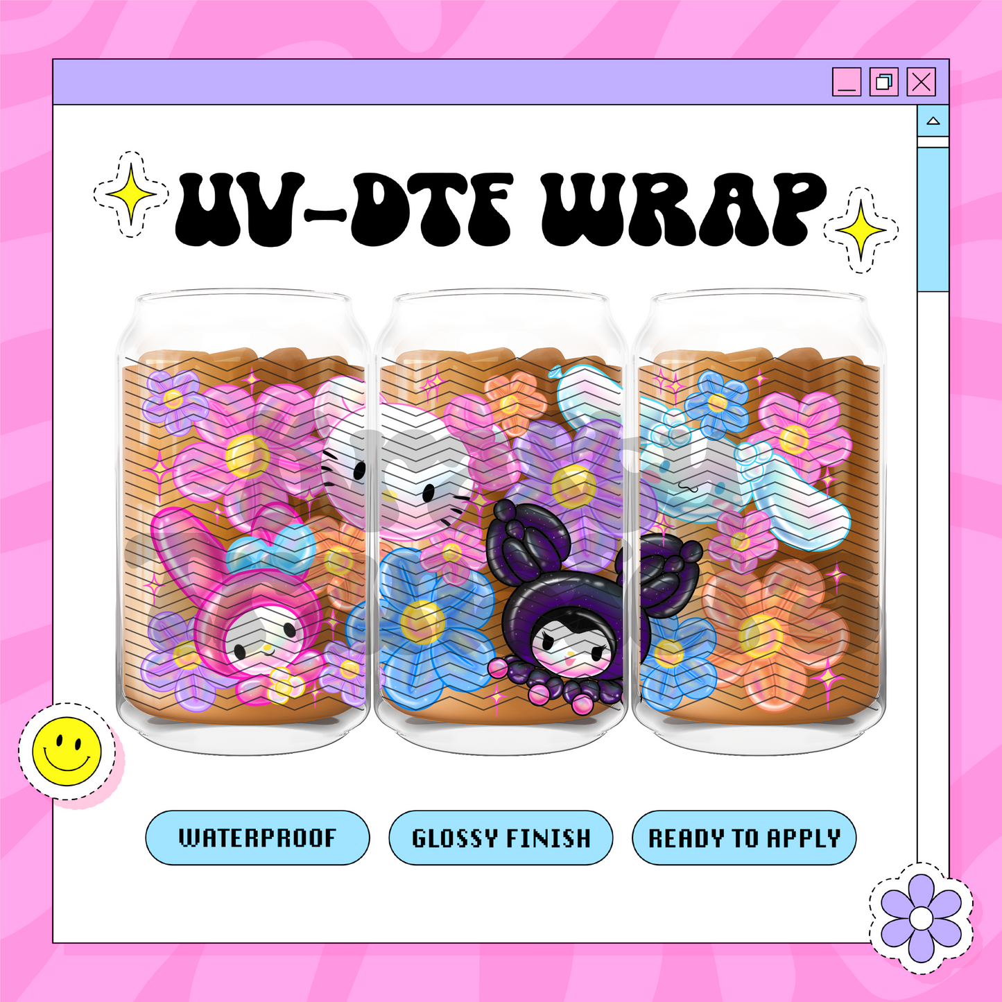 Kawaii Spring - 16oz Glass Wrap