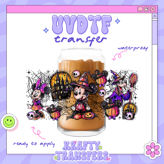 Spooky Dis Mouse + Friends - 16oz Glass Wrap