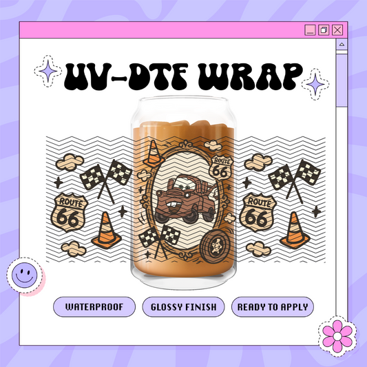 Dis Brown Truck - 16oz Glass Wrap