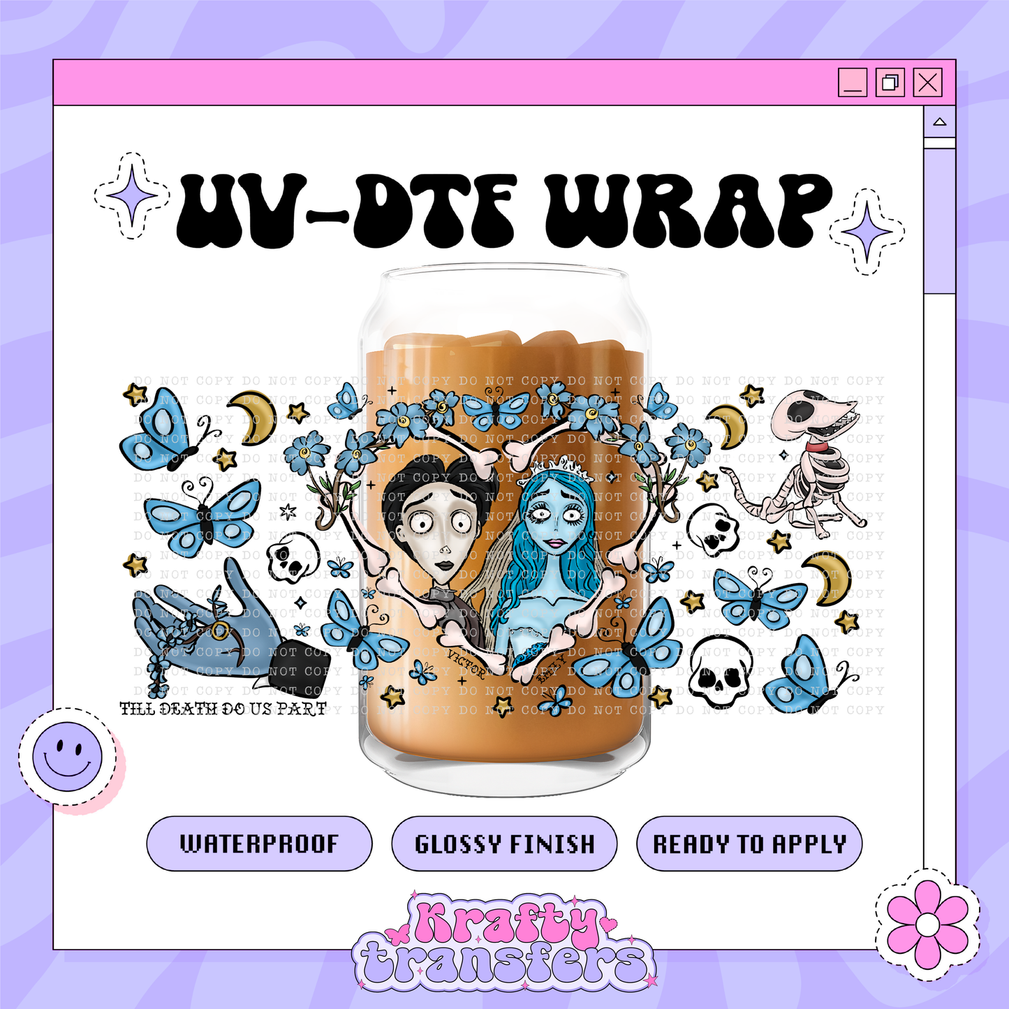 Dis Blue Bride - 16oz Glass Wrap
