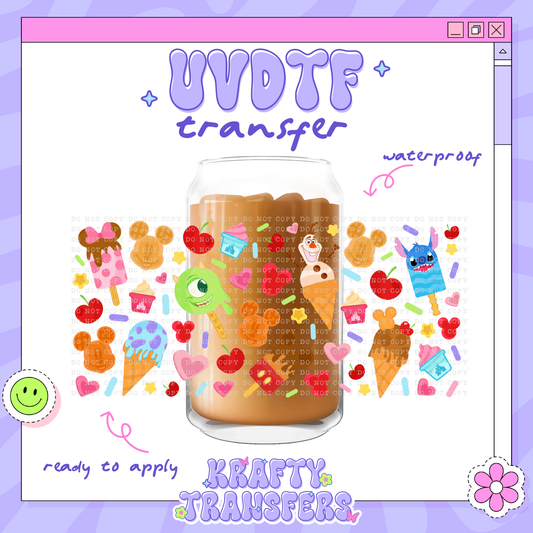 Dis Ice Cream Pals - 16oz Glass Wrap