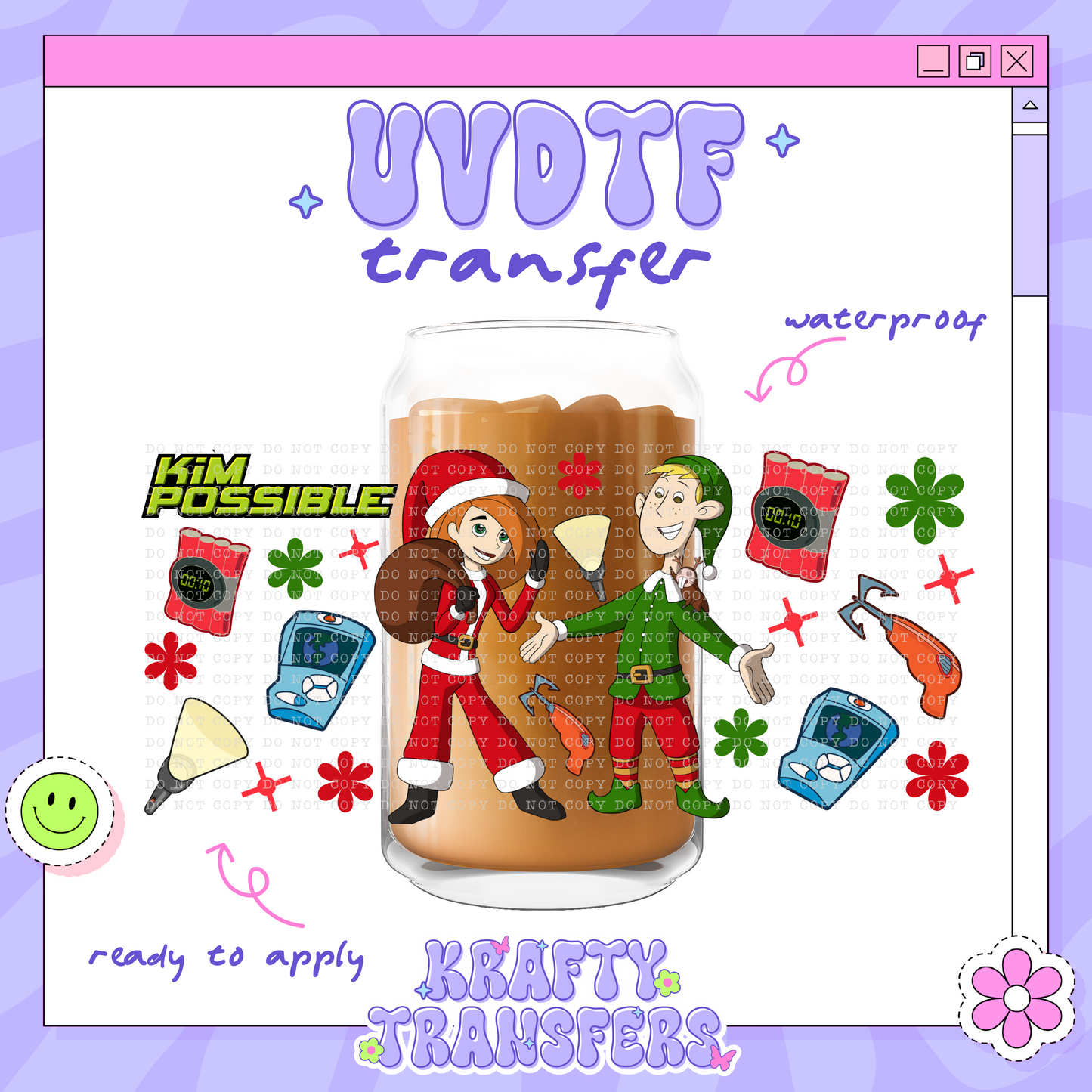 Xmas Kim EXCLUSIVE - 16oz Glass Wrap