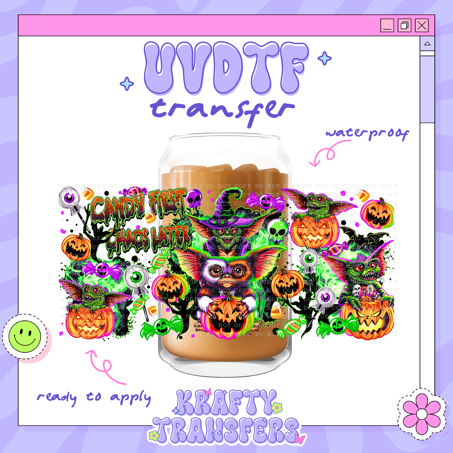 Spooky Candy First Grem - 16oz Glass Wrap