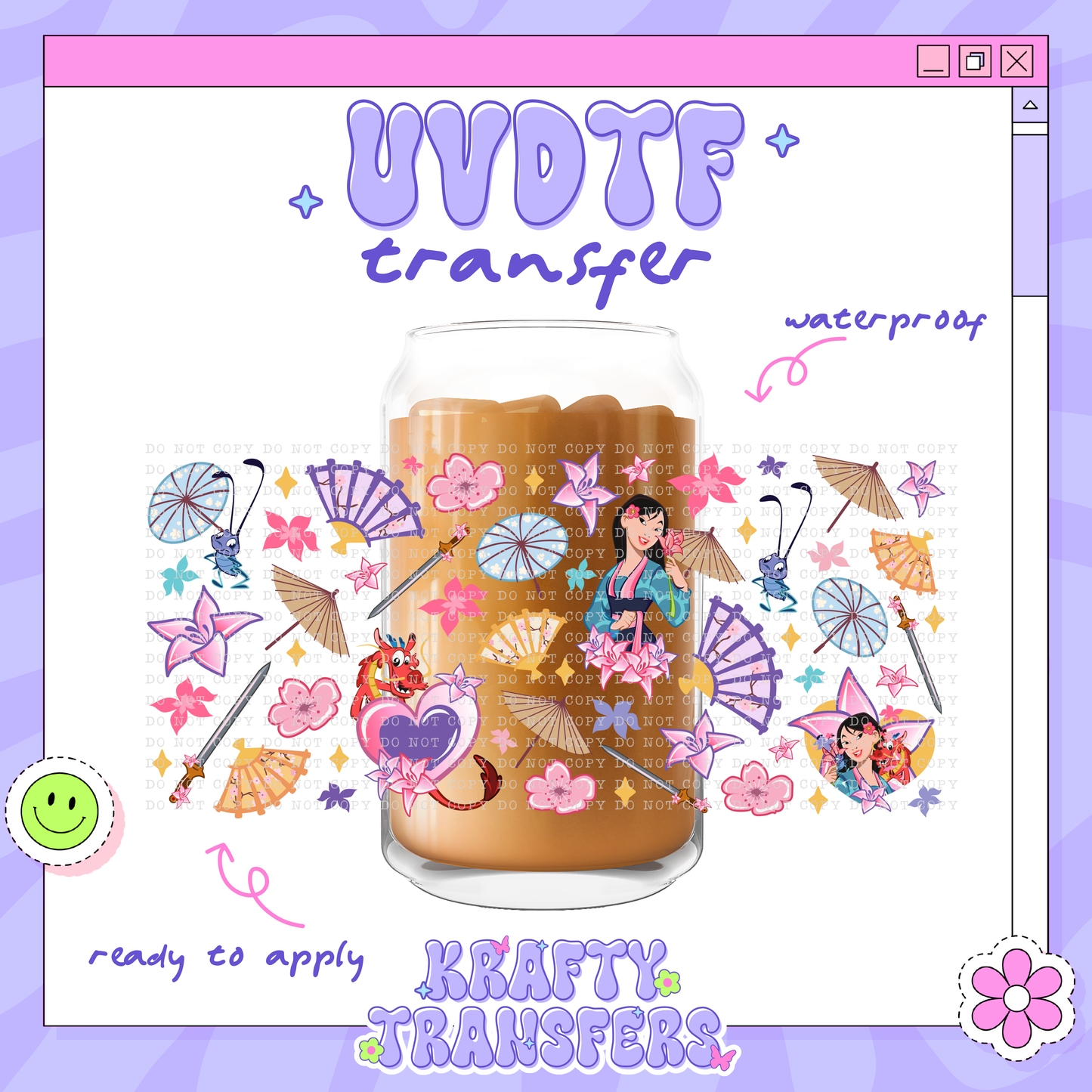 Mulan Blossoms - 16oz Glass Wrap
