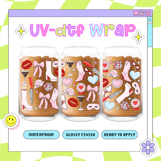 Expresso Girly - 16 oz Glass Wrap