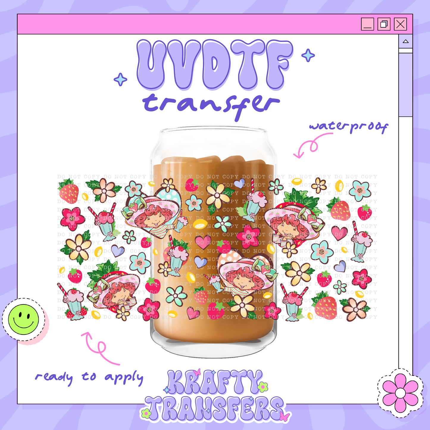 Strawberry Girl - 16oz Glass Wrap