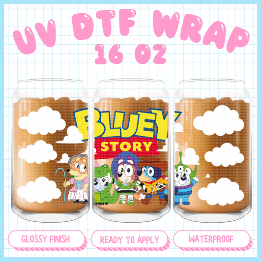 Dogs Story - 16 oz UV DTF WRAP