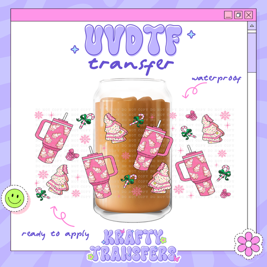 Pink Vibes Holiday - 16oz Glass Wrap
