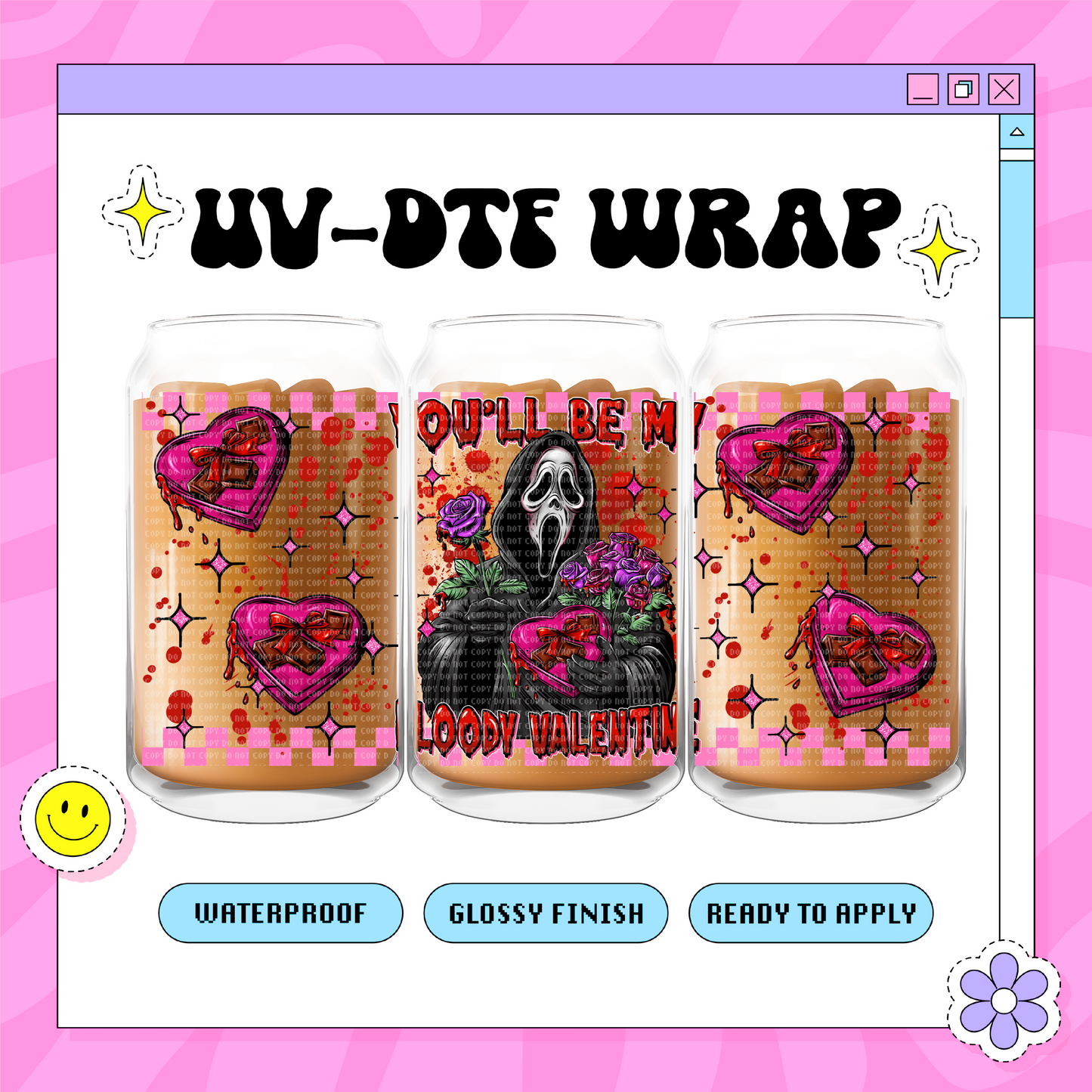 Bloody Valentine - 16oz Glass Wrap