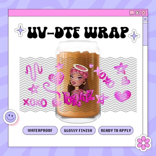 Dollz Sasha Pink - 16oz Glass Wrap