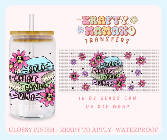 Echale Ganas - 16 Oz UV DTF Wrap
