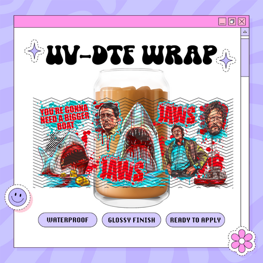Horror Shark + FOJ - 16oz Glass Wrap