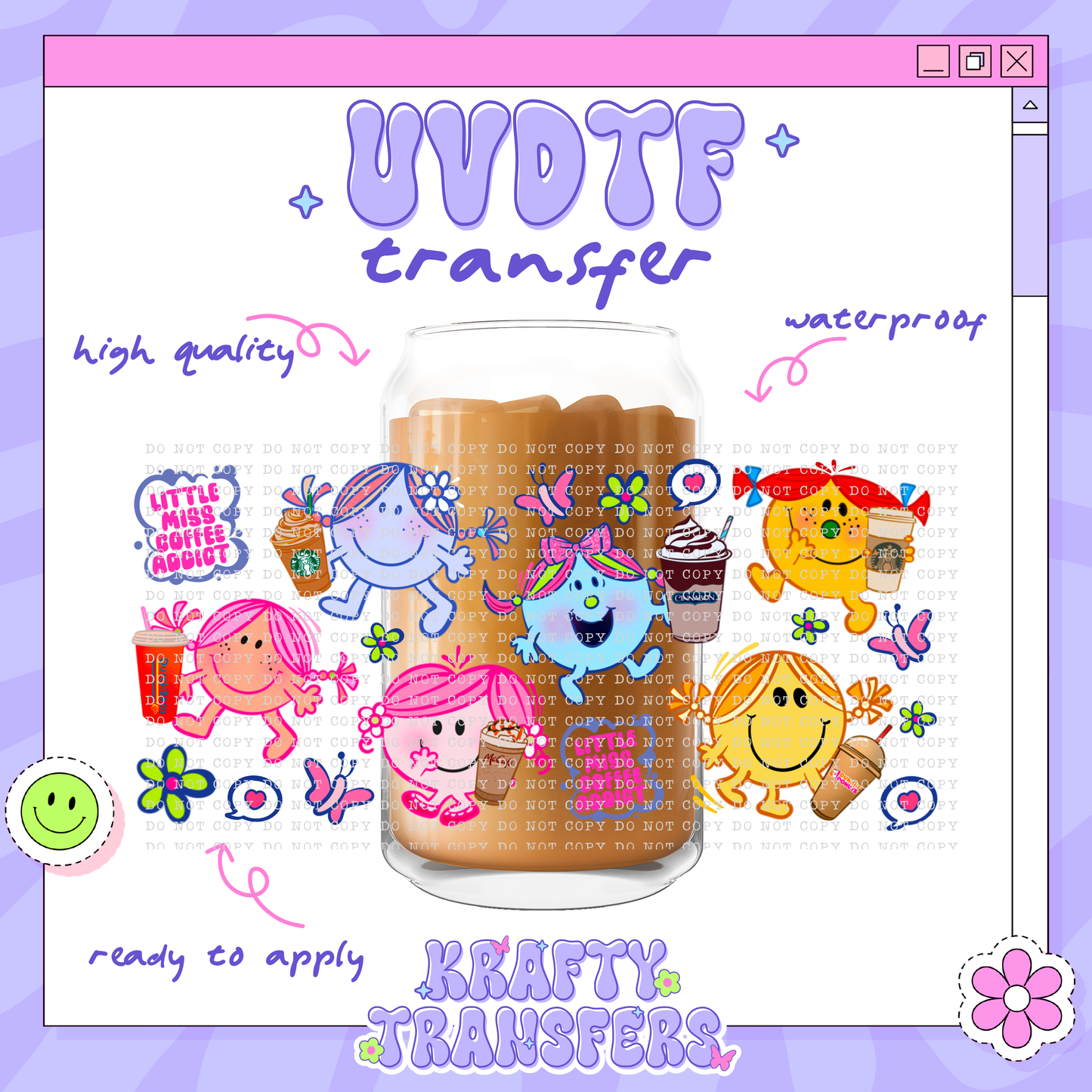 Little Miss Café - 16oz Glass Wrap