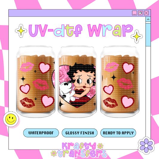 Betty Love Vday - 16 oz Glass Wrap