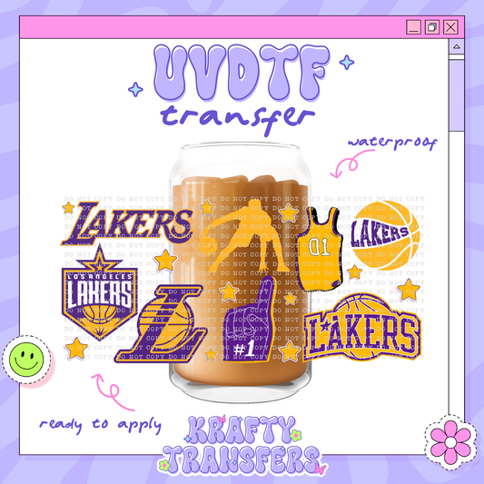 Lakers Basketball Exclusive - 16oz Glass Wrap