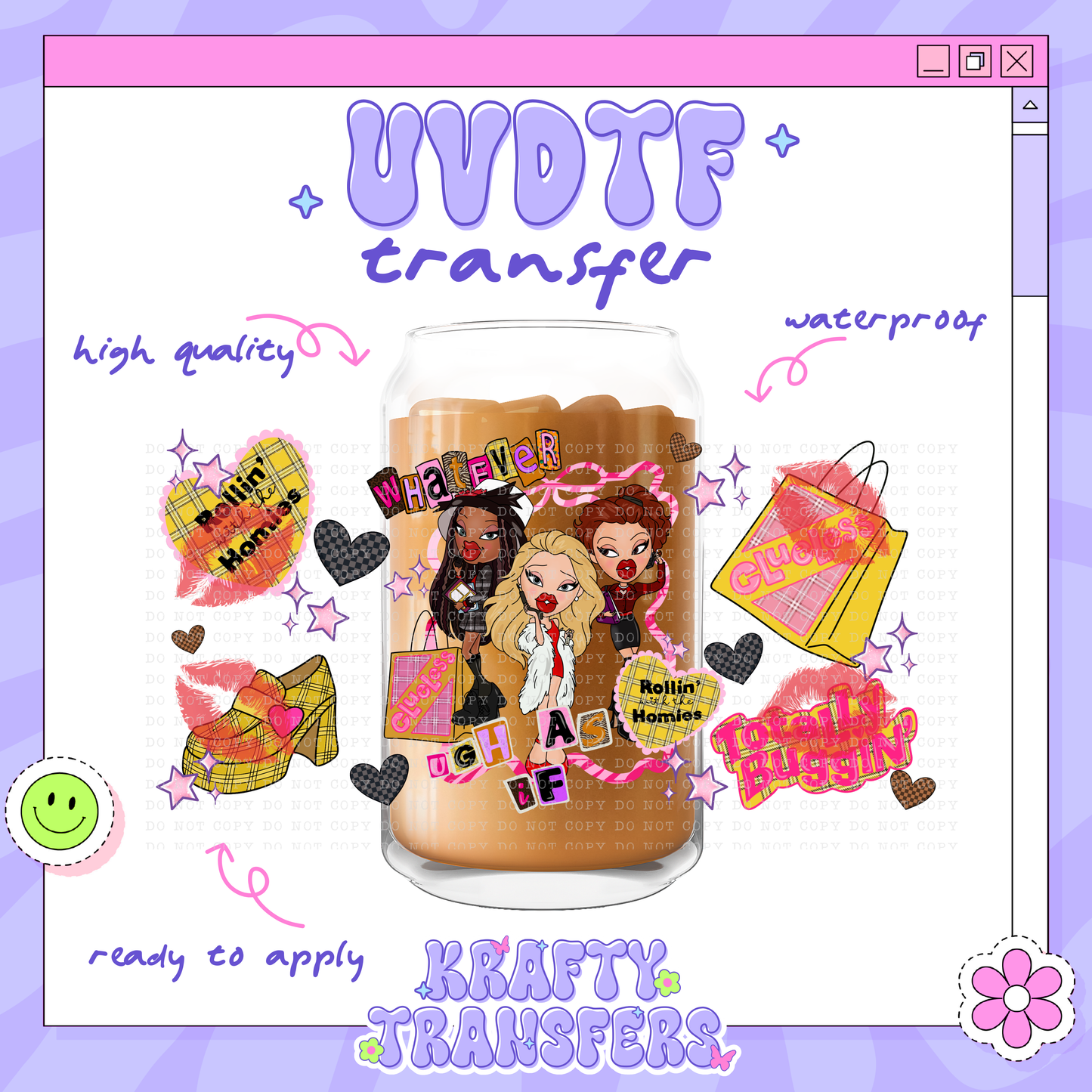 Dollz Clueless - 16oz Glass Wrap