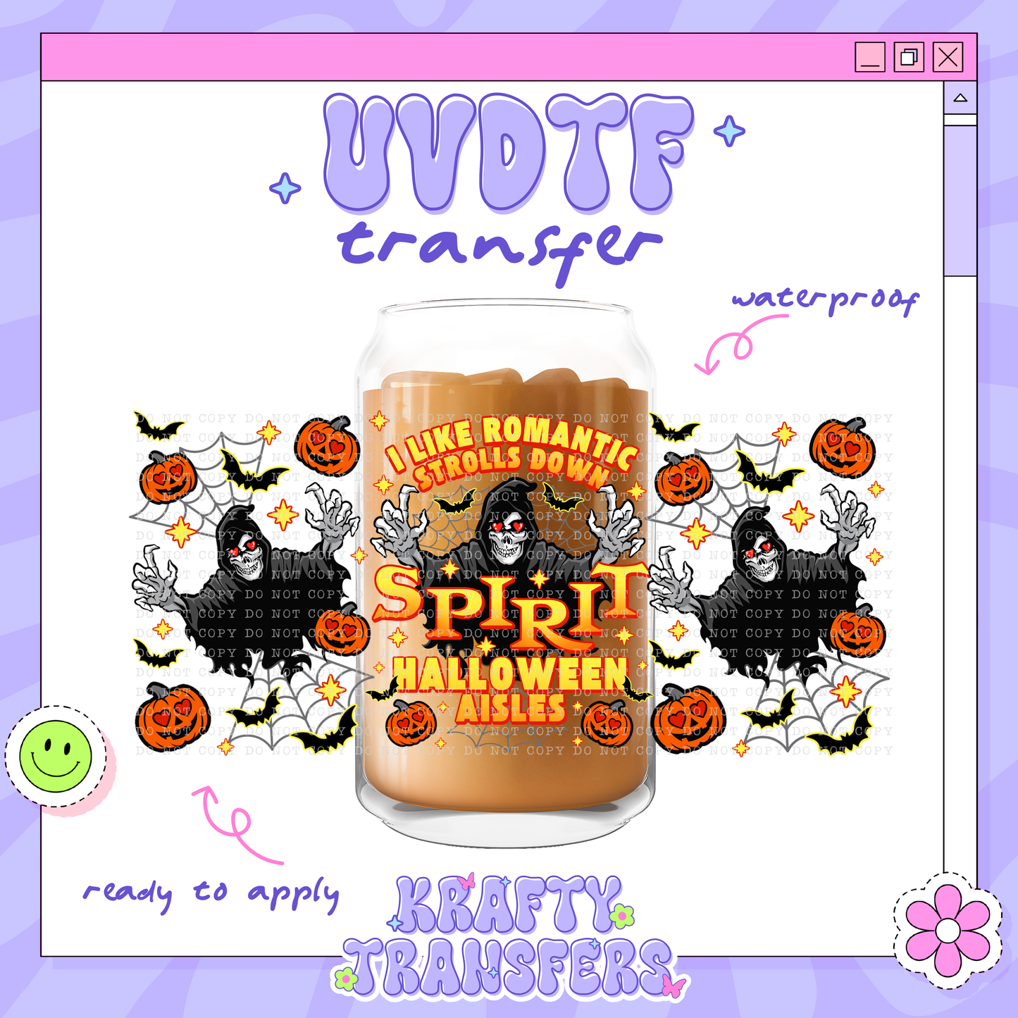Spooky Spirit Halloween - 16oz Glass Wrap