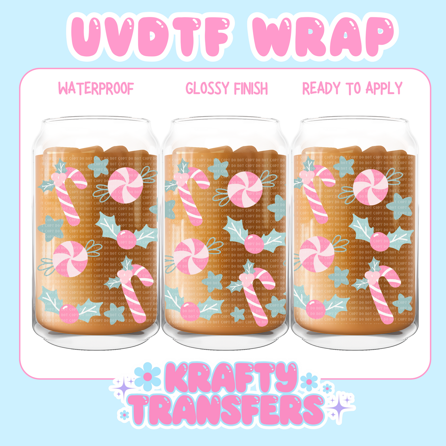 Pink Jolly - 16 oz UV DTF WRAP