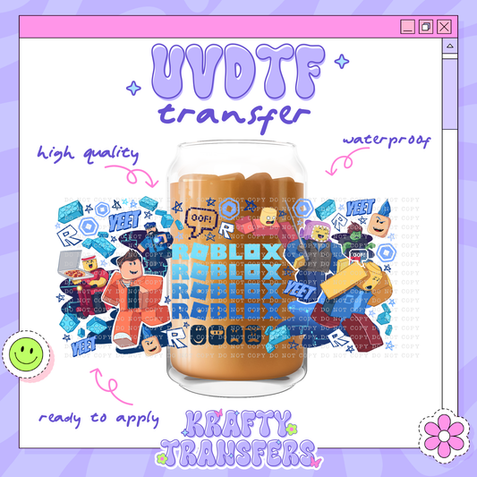 Roblx Gamer - 16oz Glass Wrap