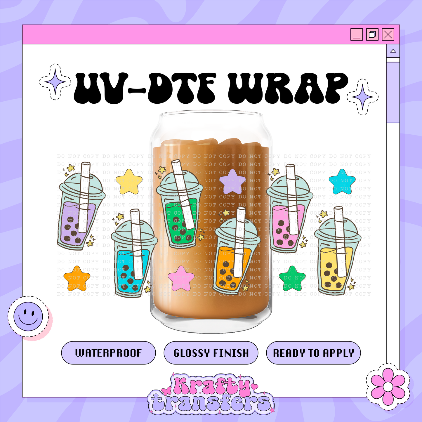 Boba Tea EXCLUSIVE - 16oz Glass Wrap
