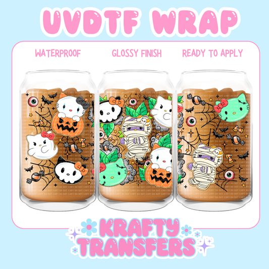 Mummy Kawaii Friends  - 16 oz UV DTF WRAP