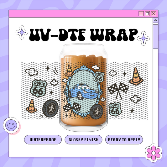 Dis Blue Sally Car - 16oz Glass Wrap