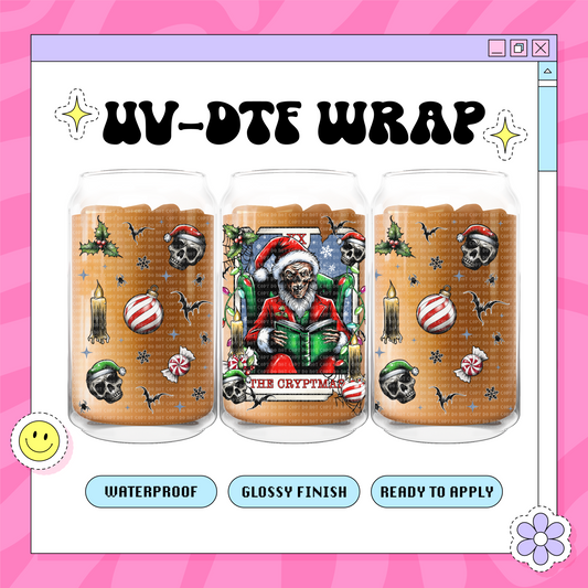 Cryptmas Tarot Xmas - 16 oz Glass Wrap