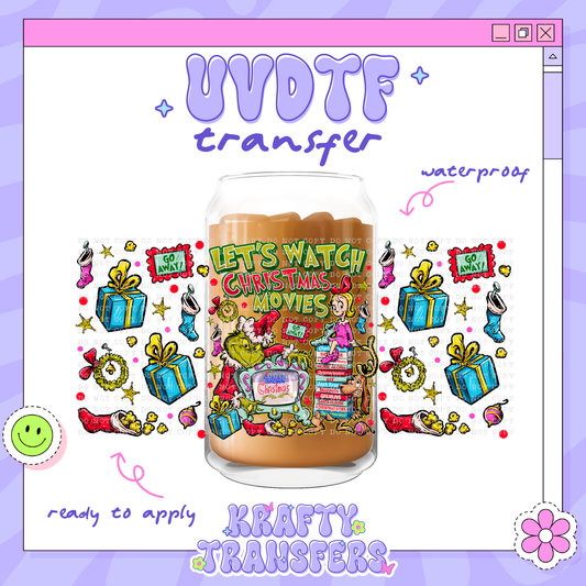 Xmas Movies Grinchy - 16oz Glass Wrap