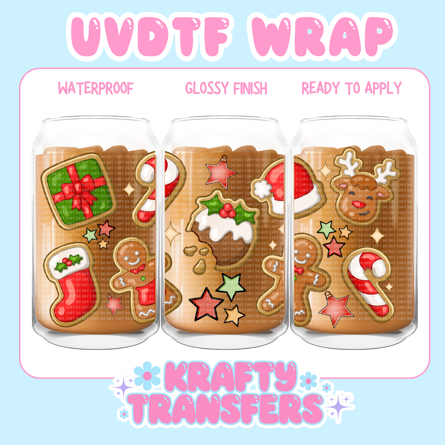 Jolly Cookies - 16 oz UV DTF WRAP