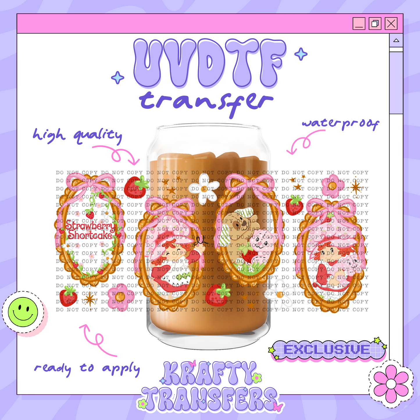 Strawberry Frames Exclusive | #5 | 16oz UVDTF Wrap