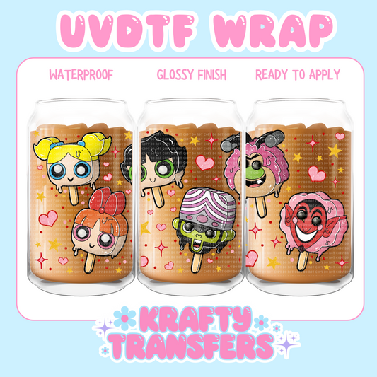 PPGs Popsicles
 - 16 oz UV DTF WRAP