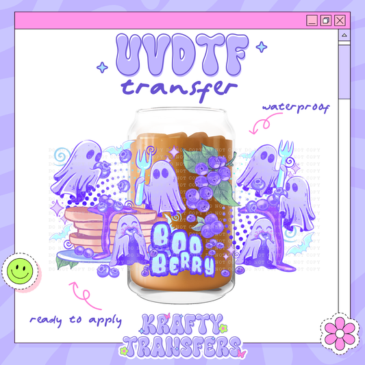 Spooky Boo Berry Ghosties - 16oz Glass Wrap