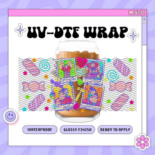 Dis Wreck It + Candy - 16oz Glass Wrap