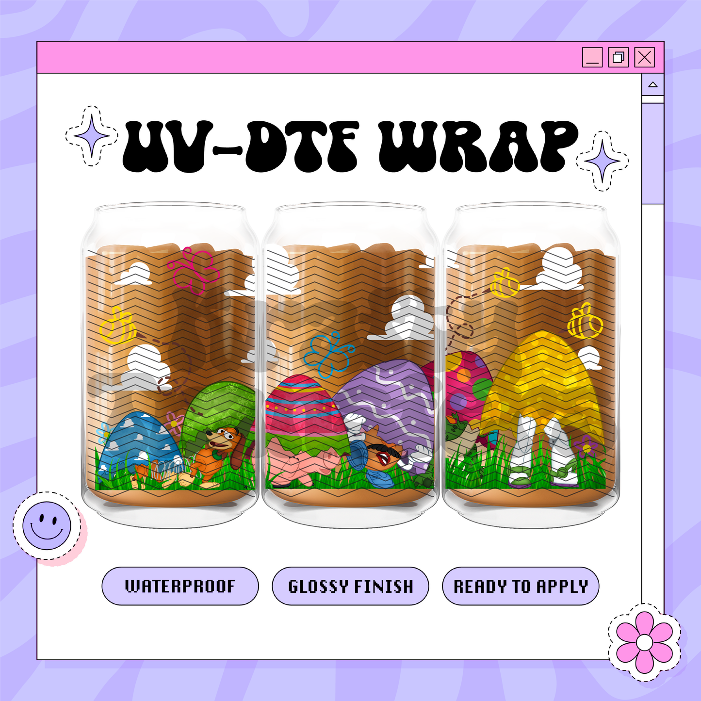 Toys Easter - 16oz Glass Wrap